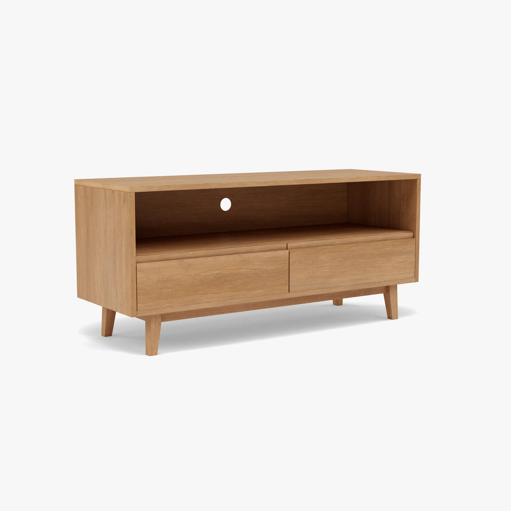 Bastian TV and Media Console 130 x 45cm Solid American Oak
