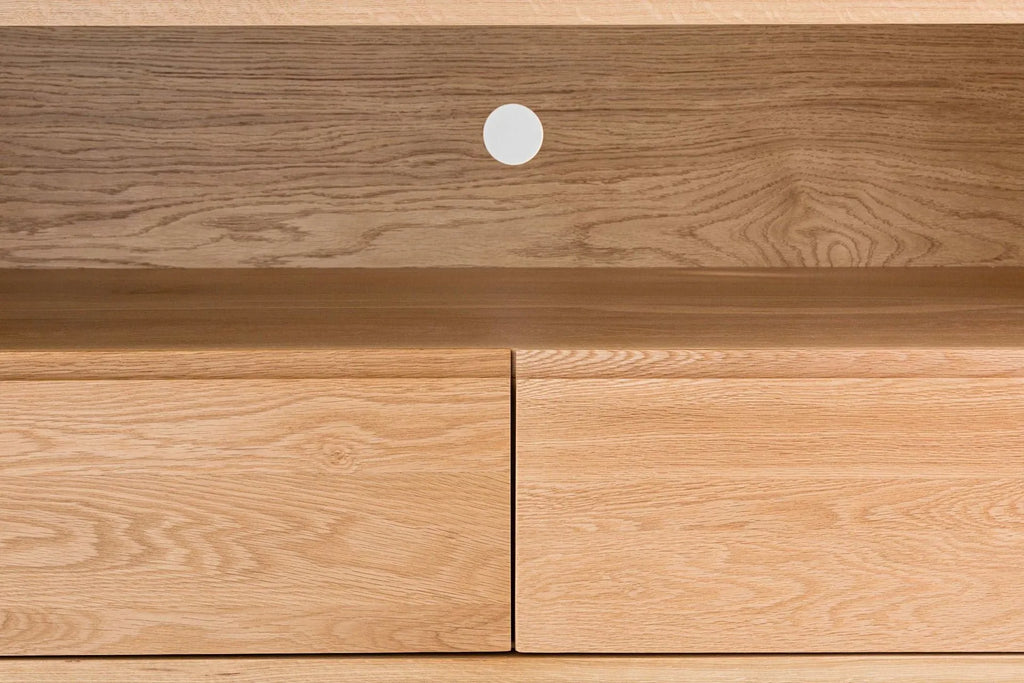 Bastian TV and Media Console 130 x 45cm Solid American Oak