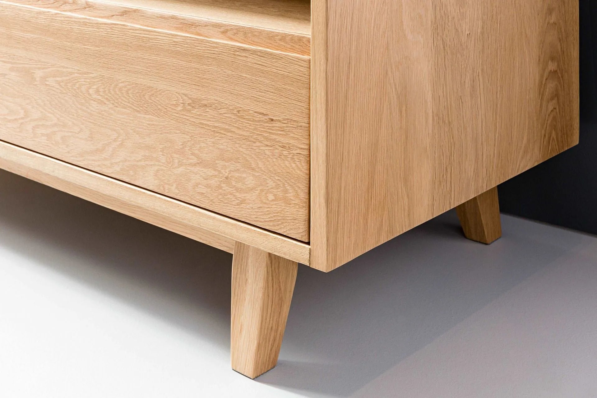 Bastian TV and Media Console 130 x 45cm Solid American Oak