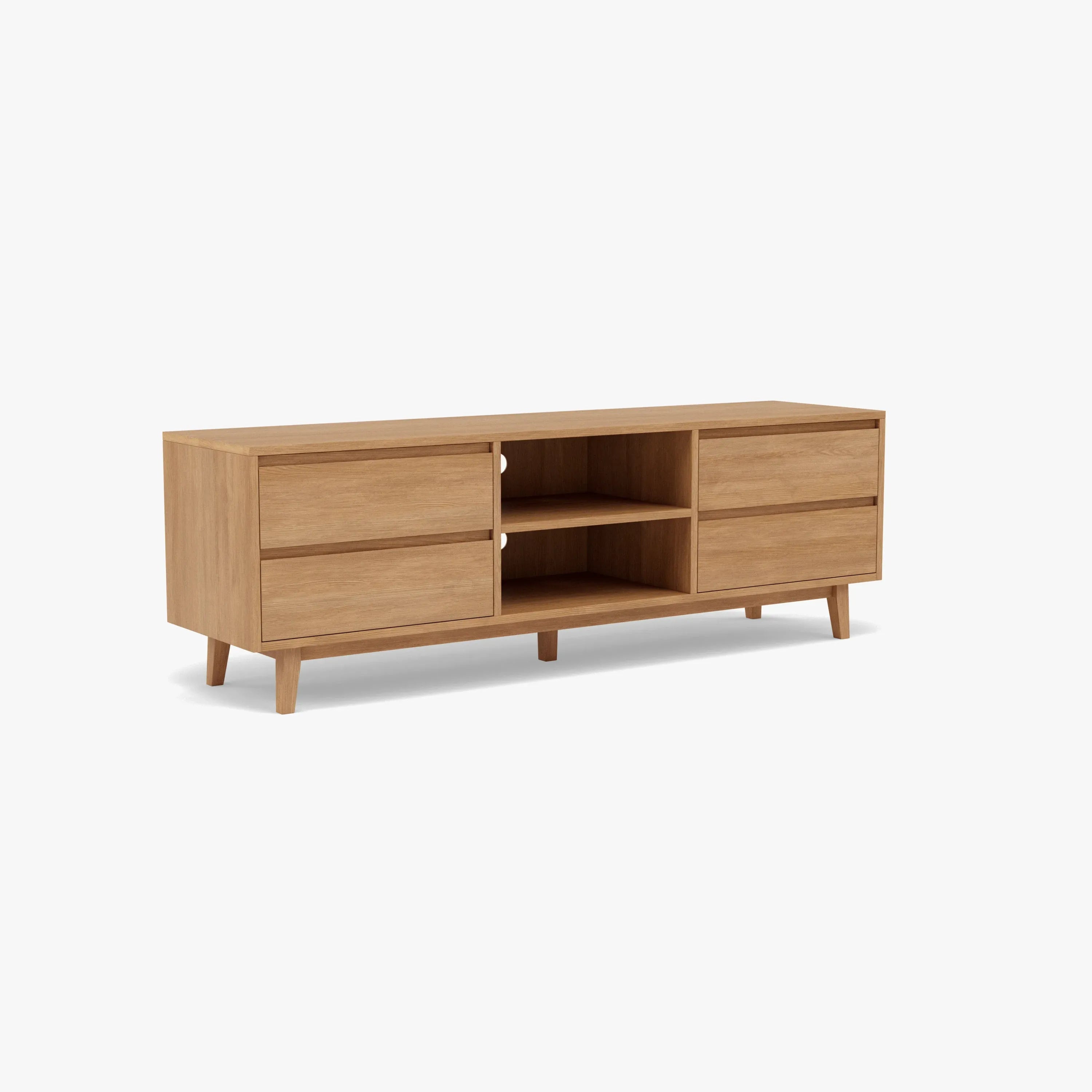 Bastian TV and Media Console 180 x 45cm Solid American Oak