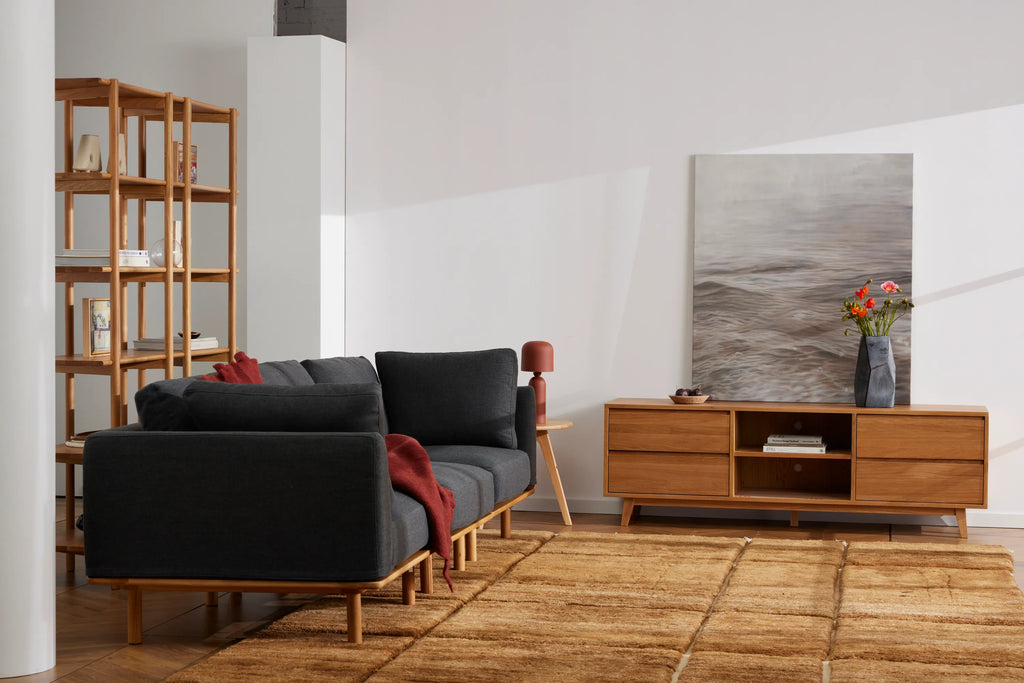 Bastian TV and Media Console 180 x 45cm Solid American Oak