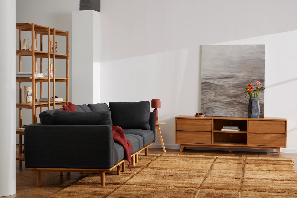 Bastian TV and Media Console 180 x 45cm Solid American Oak
