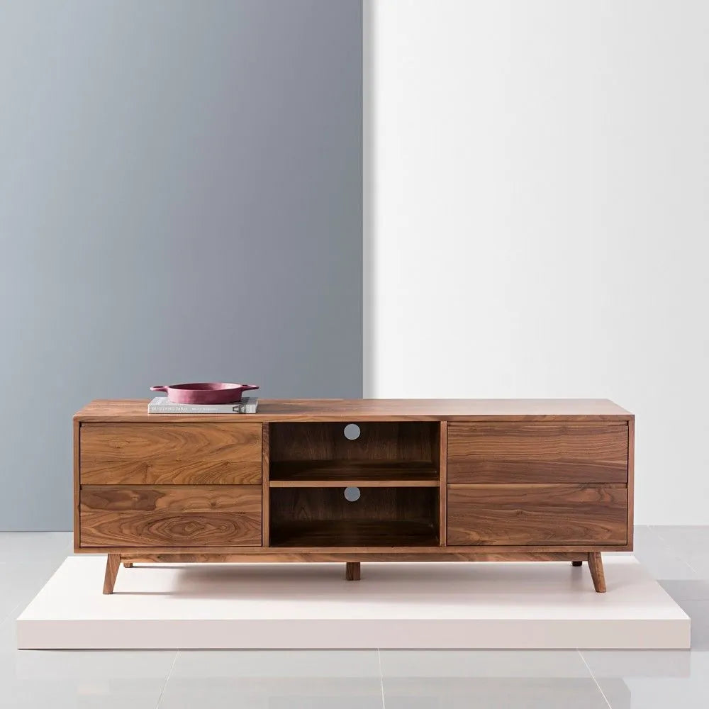 Bastian TV and Media Console 180 x 45cm Solid American Walnut