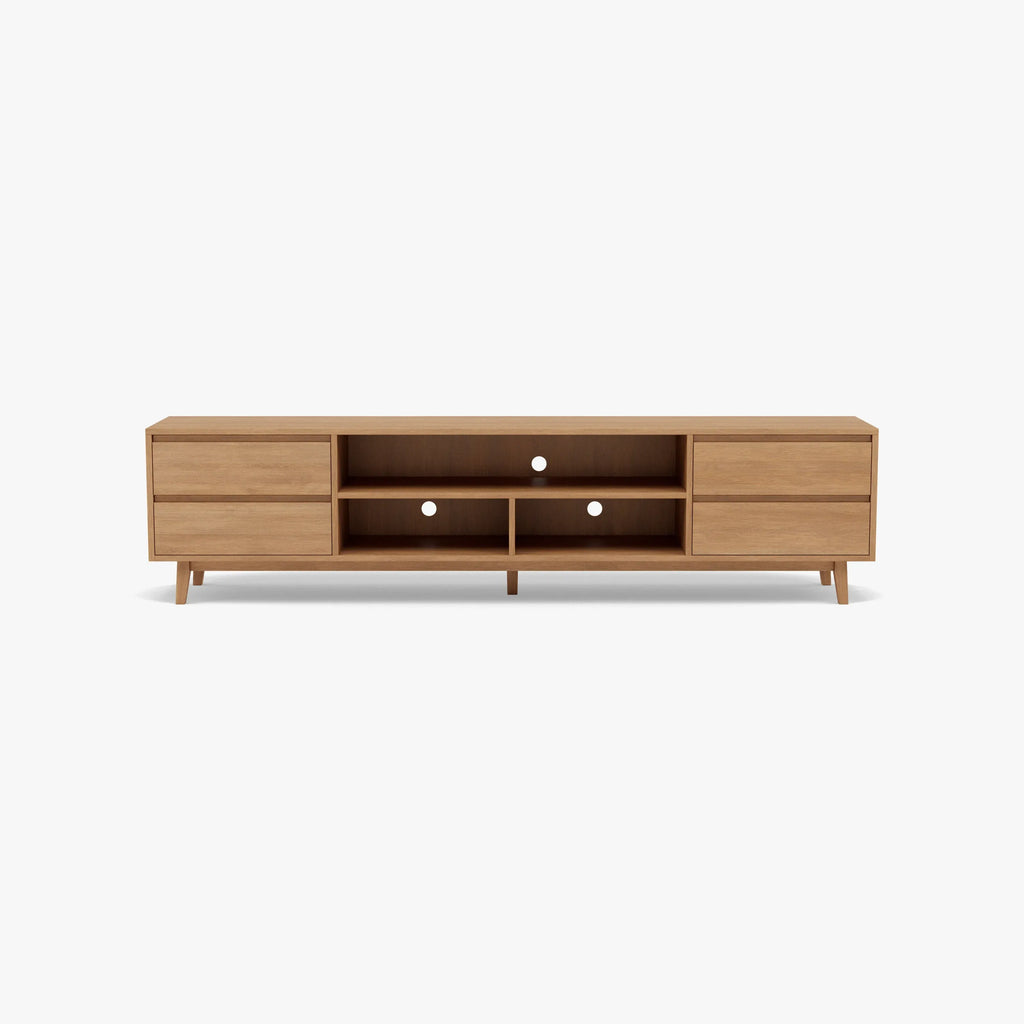 Bastian TV and Media Console 240 x 45cm Solid American Oak