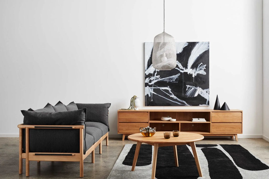 Bastian TV and Media Console 240 x 45cm Solid American Oak