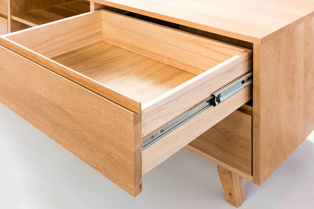 Bastian TV and Media Console 240 x 45cm Solid American Oak