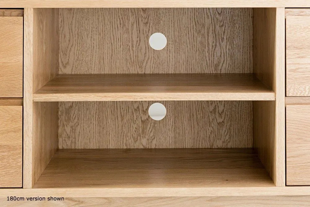 Bastian TV and Media Console 240 x 45cm Solid American Oak