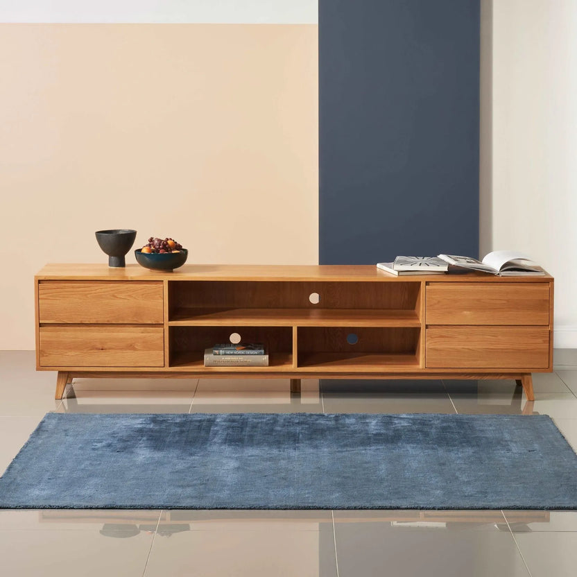 Bastian TV and Media Console 240 x 45cm Solid American Oak