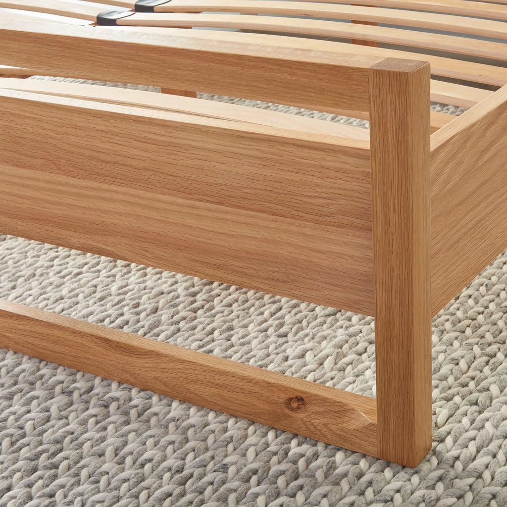 Bruno Bed Frame King American Oak