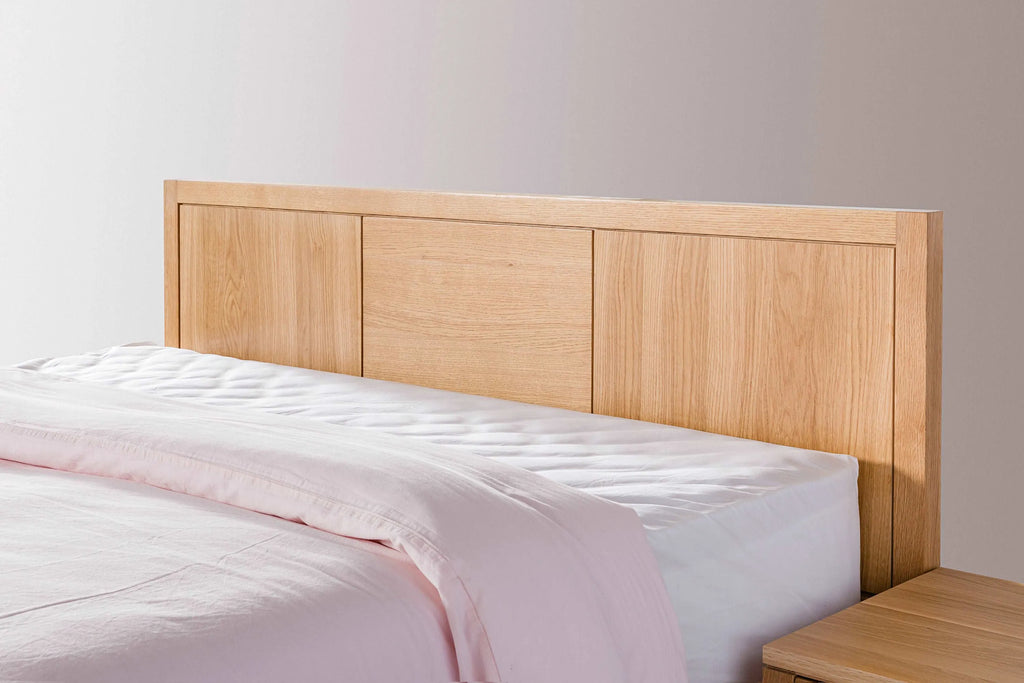 Bruno Bed Frame King American Oak