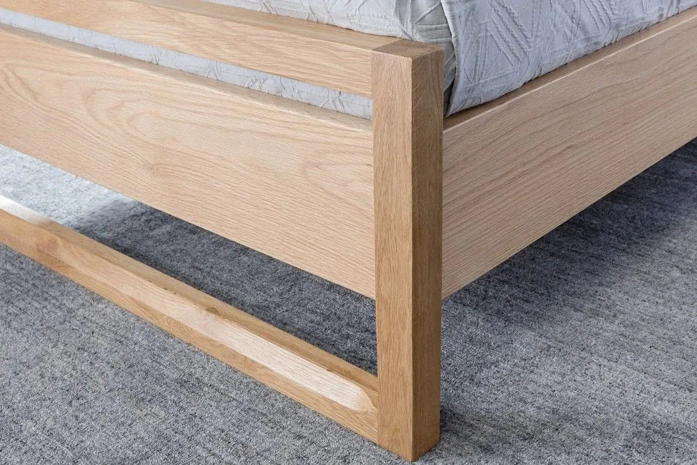 Bruno Bed Frame King Single American Oak