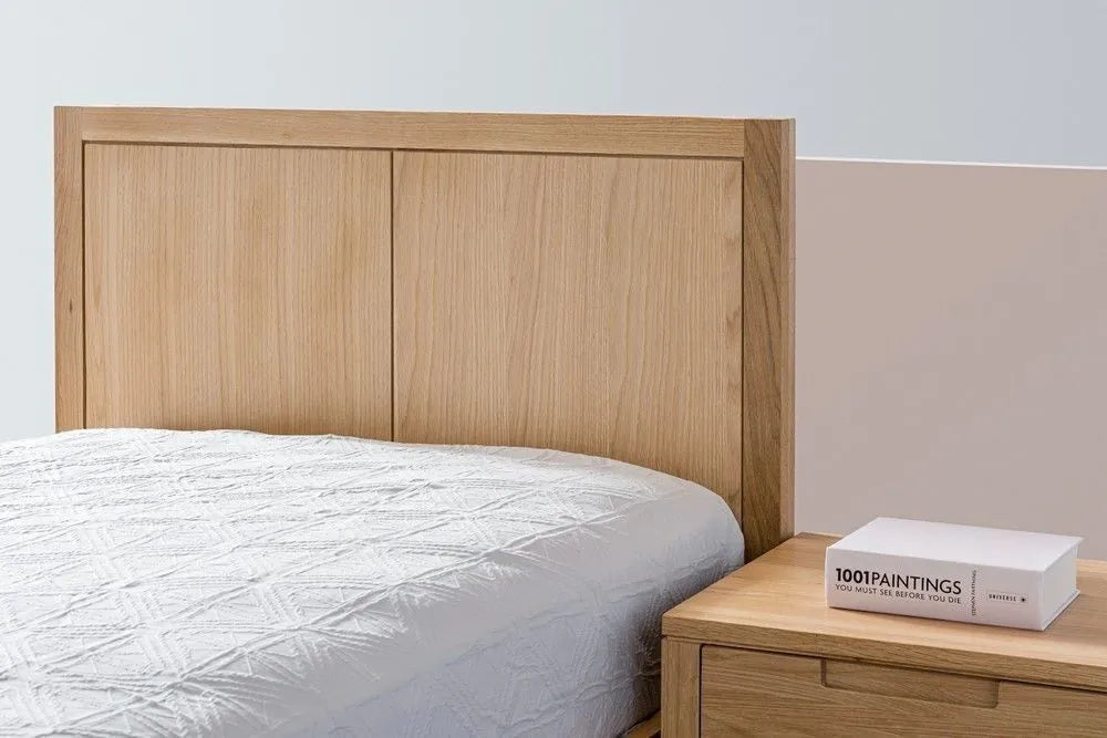 Bruno Bed Frame King Single American Oak