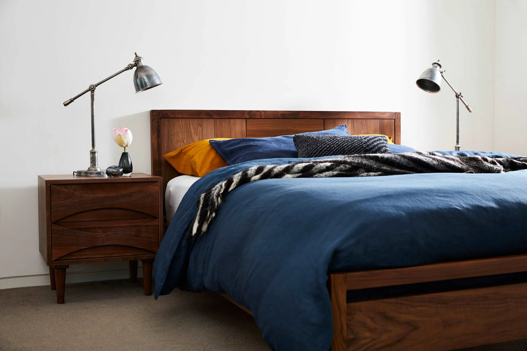 Bruno Bed Frame King American Walnut