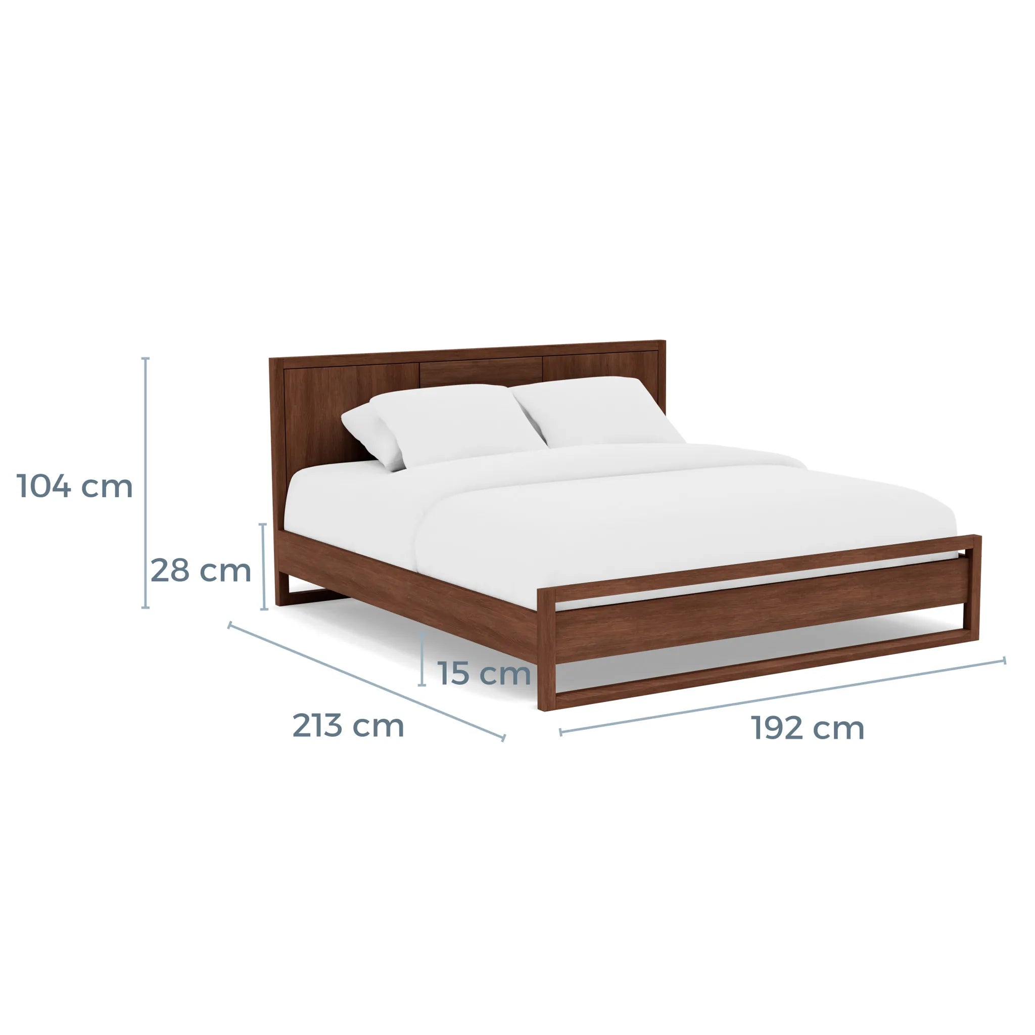 Bruno Bed Frame King American Walnut