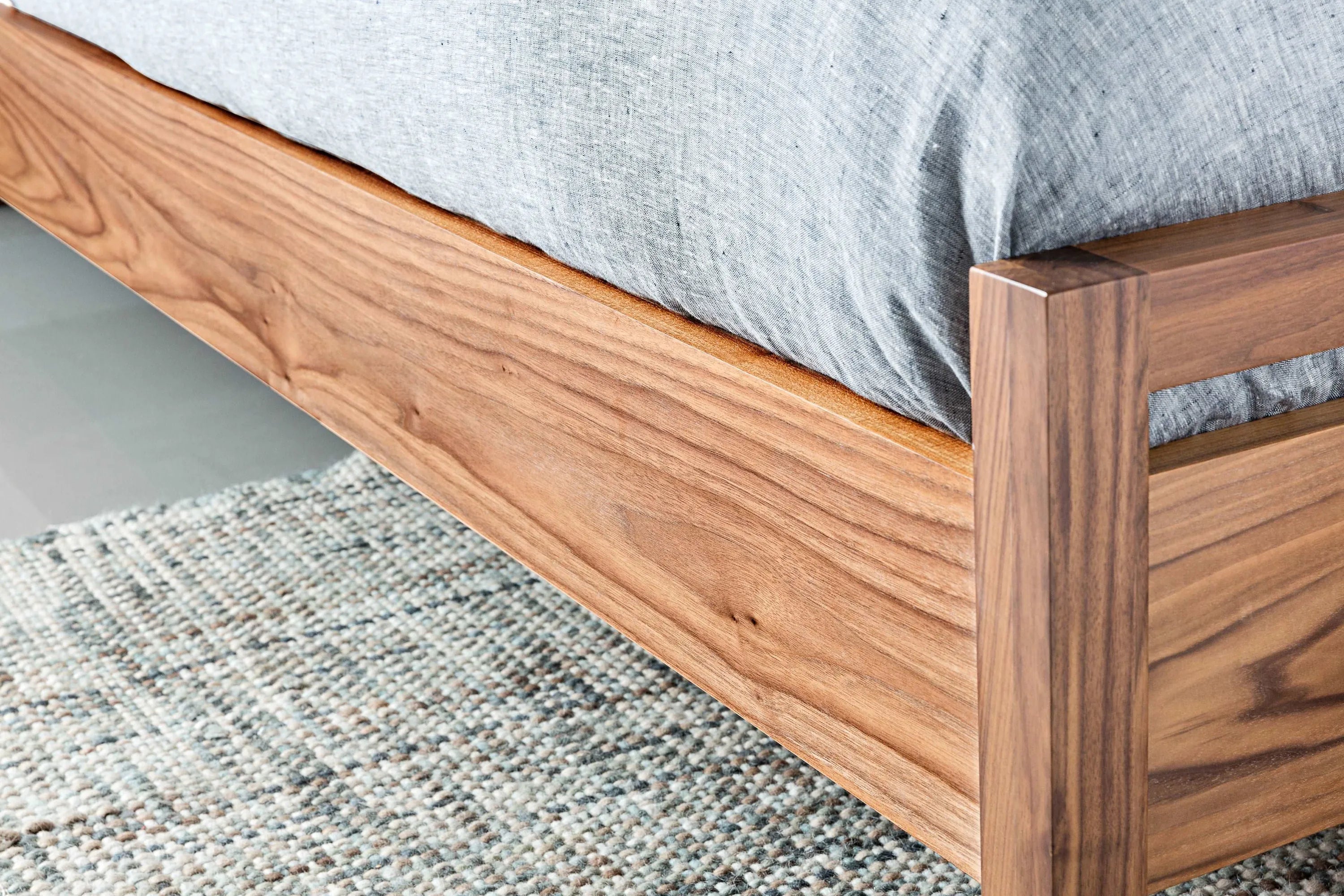 Bruno Bed Frame King American Walnut