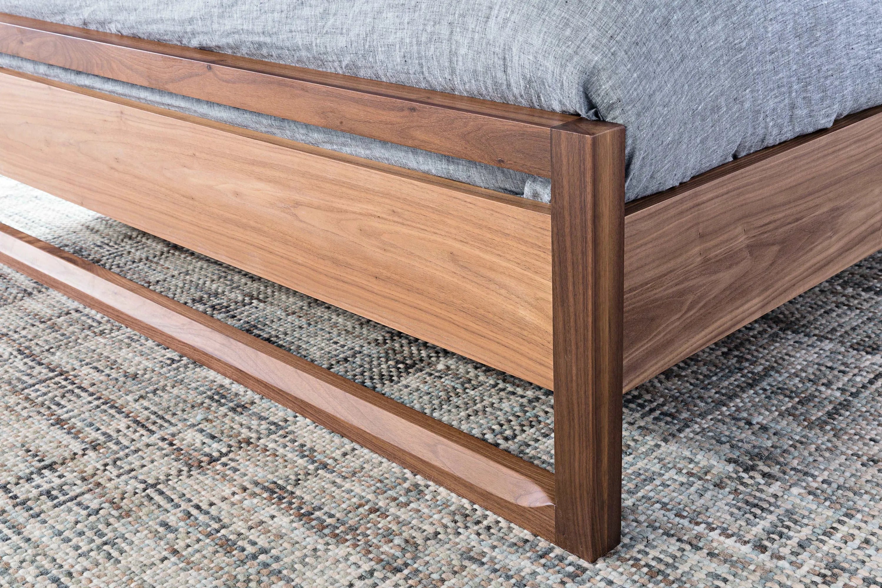 Bruno Bed Frame King American Walnut