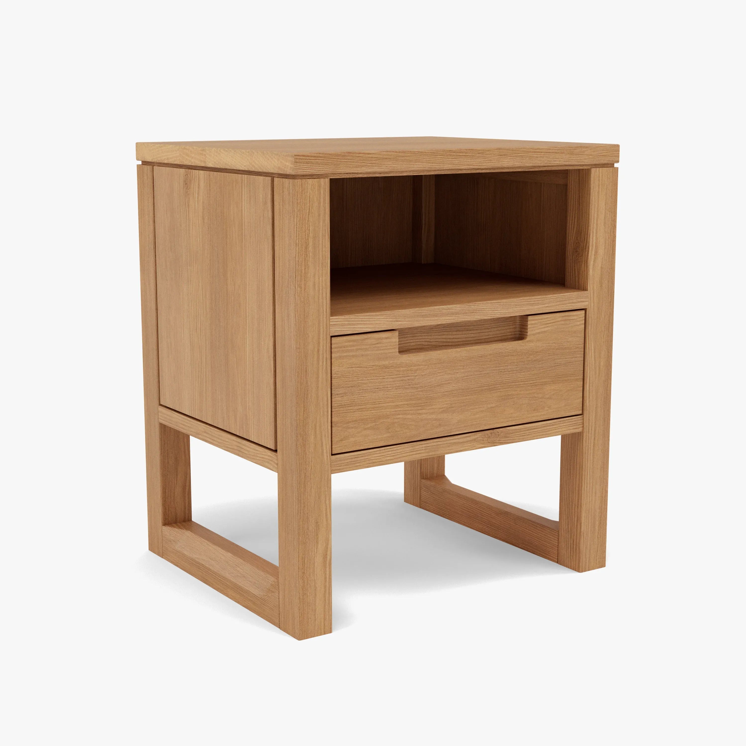 Bruno Bedside Table 1 Drawer 42 x 35cm Solid American Oak