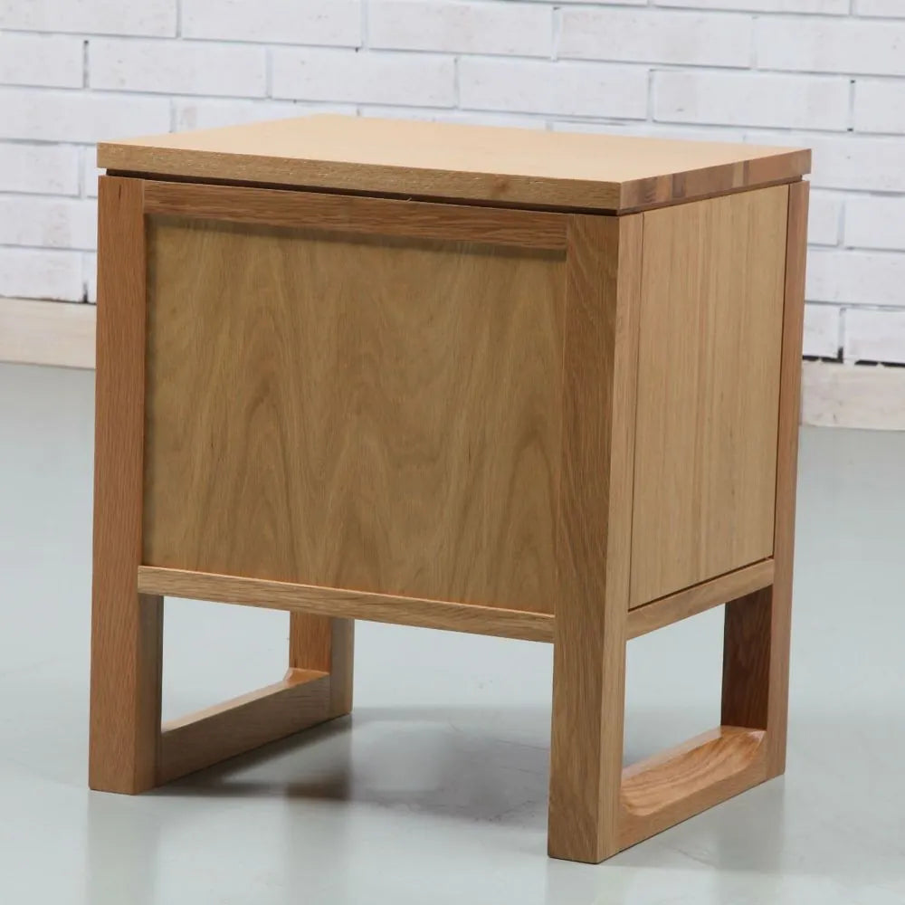 Bruno Bedside Table 1 Drawer 42 x 35cm Solid American Oak
