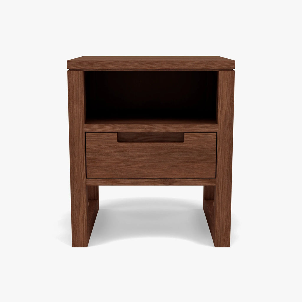 Bruno Bedside Table 1 Drawer 42 x 35cm Solid American Walnut