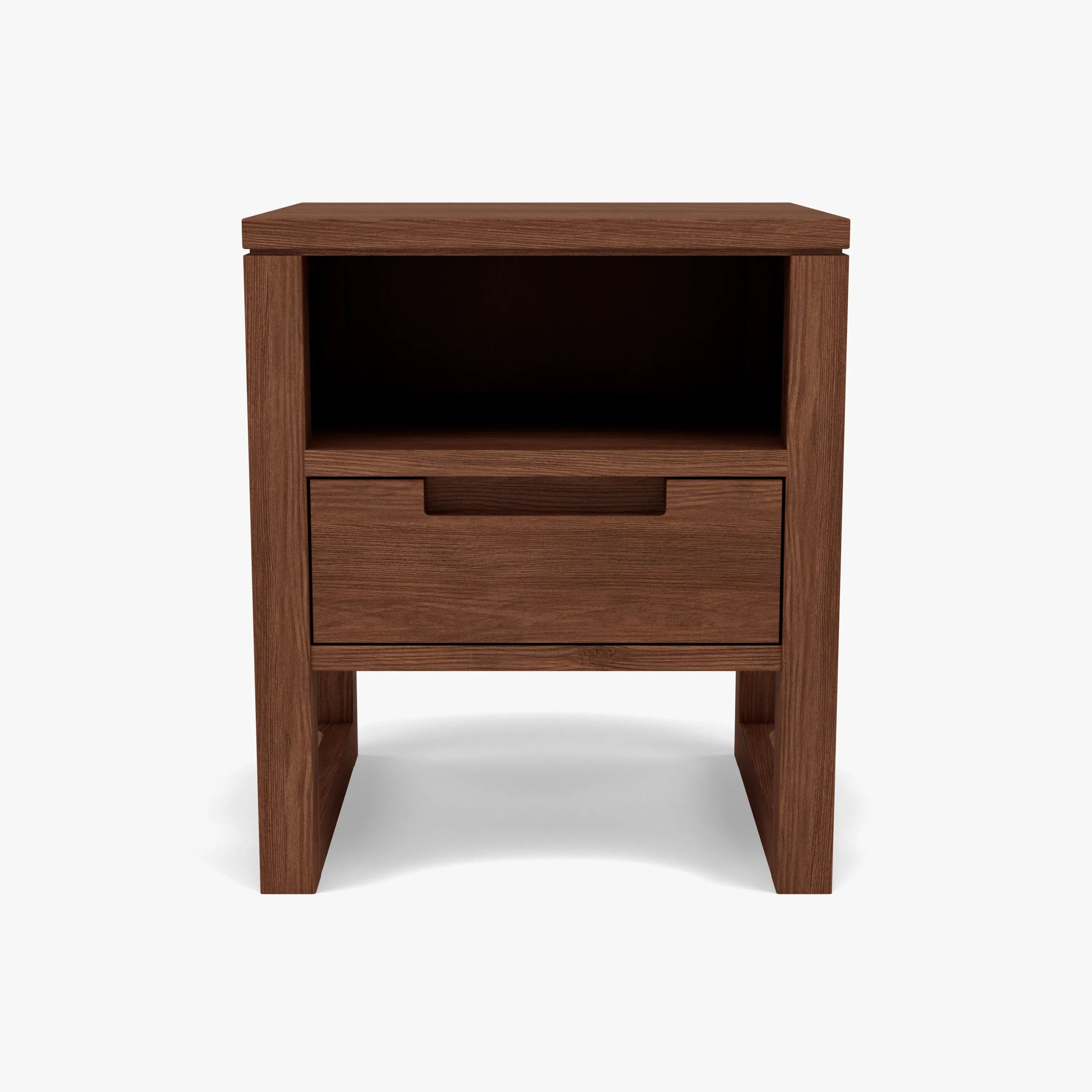 Bruno Bedside Table 1 Drawer 42 x 35cm Solid American Walnut