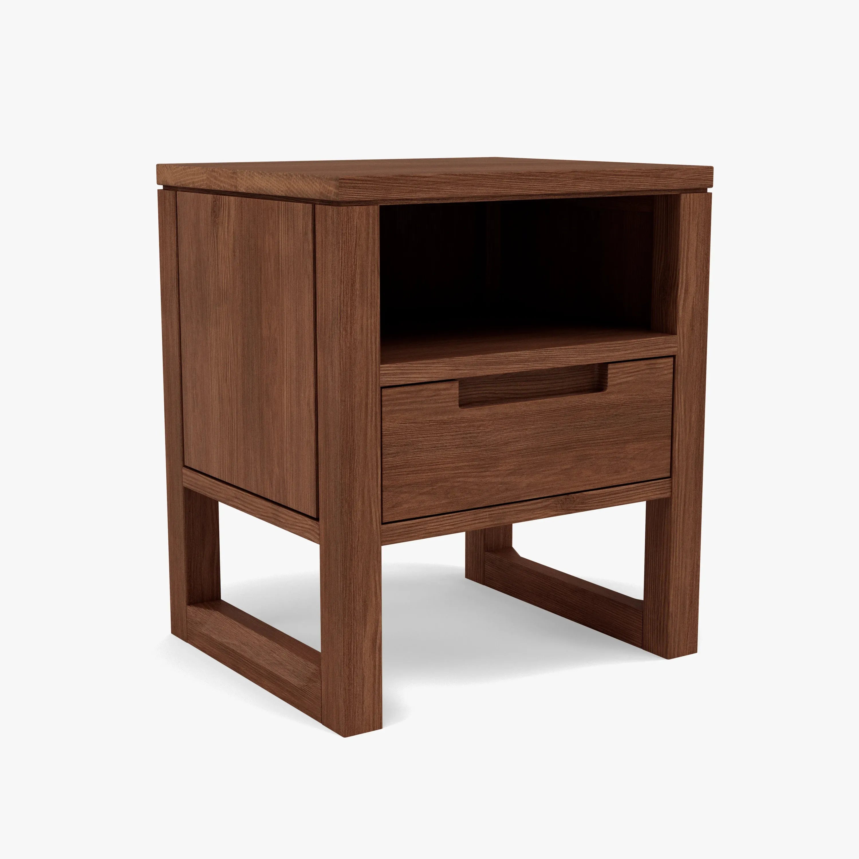 Bruno Bedside Table 1 Drawer 42 x 35cm Solid American Walnut