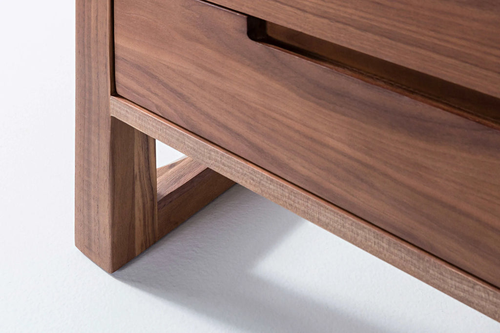 Bruno Bedside Table 1 Drawer 42 x 35cm Solid American Walnut