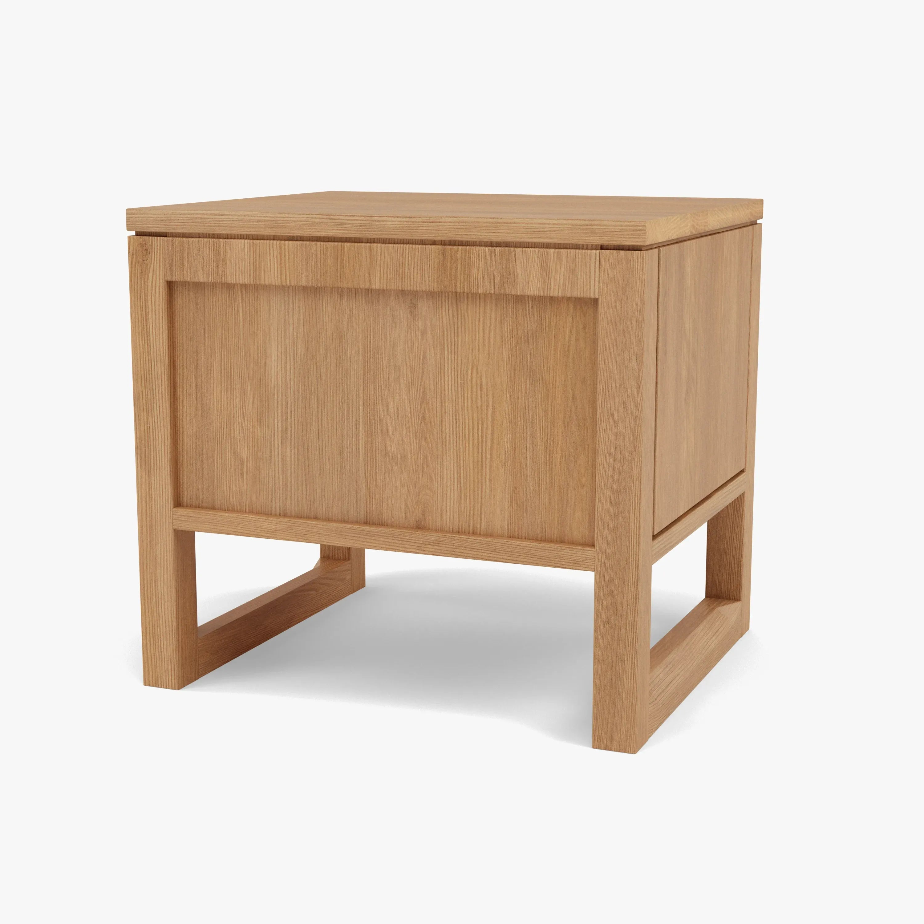 Bruno Bedside Table 2 Drawers 50 x 42cm Solid American Oak