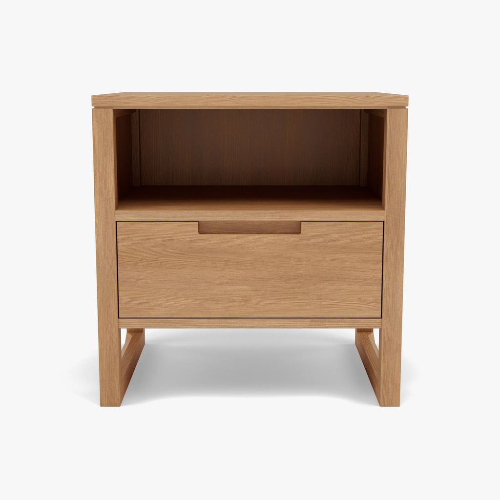 Bruno Bedside Table XL 1 Drawer 60 x 47cm Solid American Oak