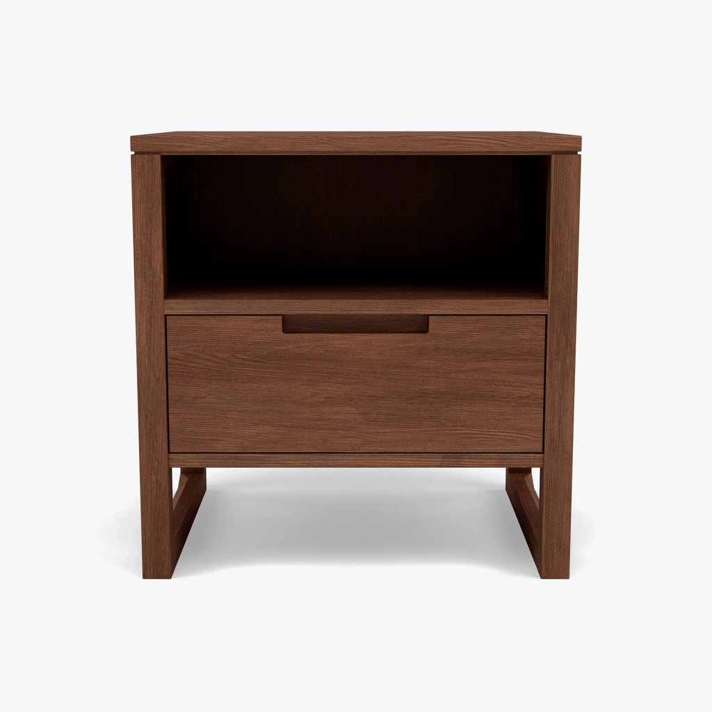 Bruno Bedside Table XL 1 Drawer 60 x 47cm Solid American Walnut