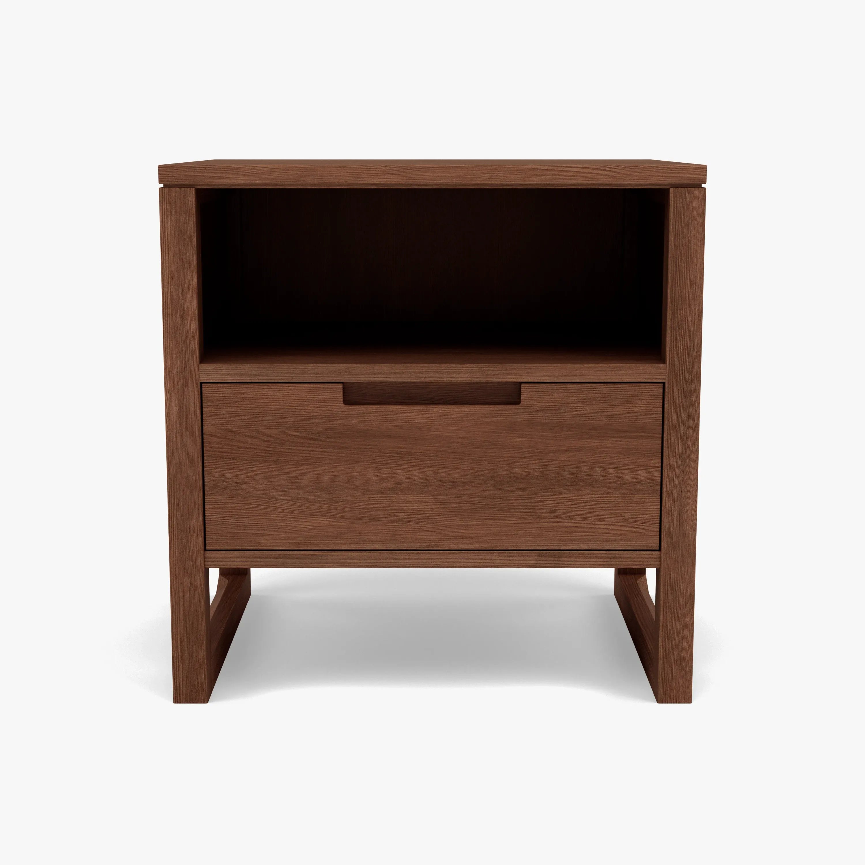 Bruno Bedside Table XL 1 Drawer 60 x 47cm Solid American Walnut