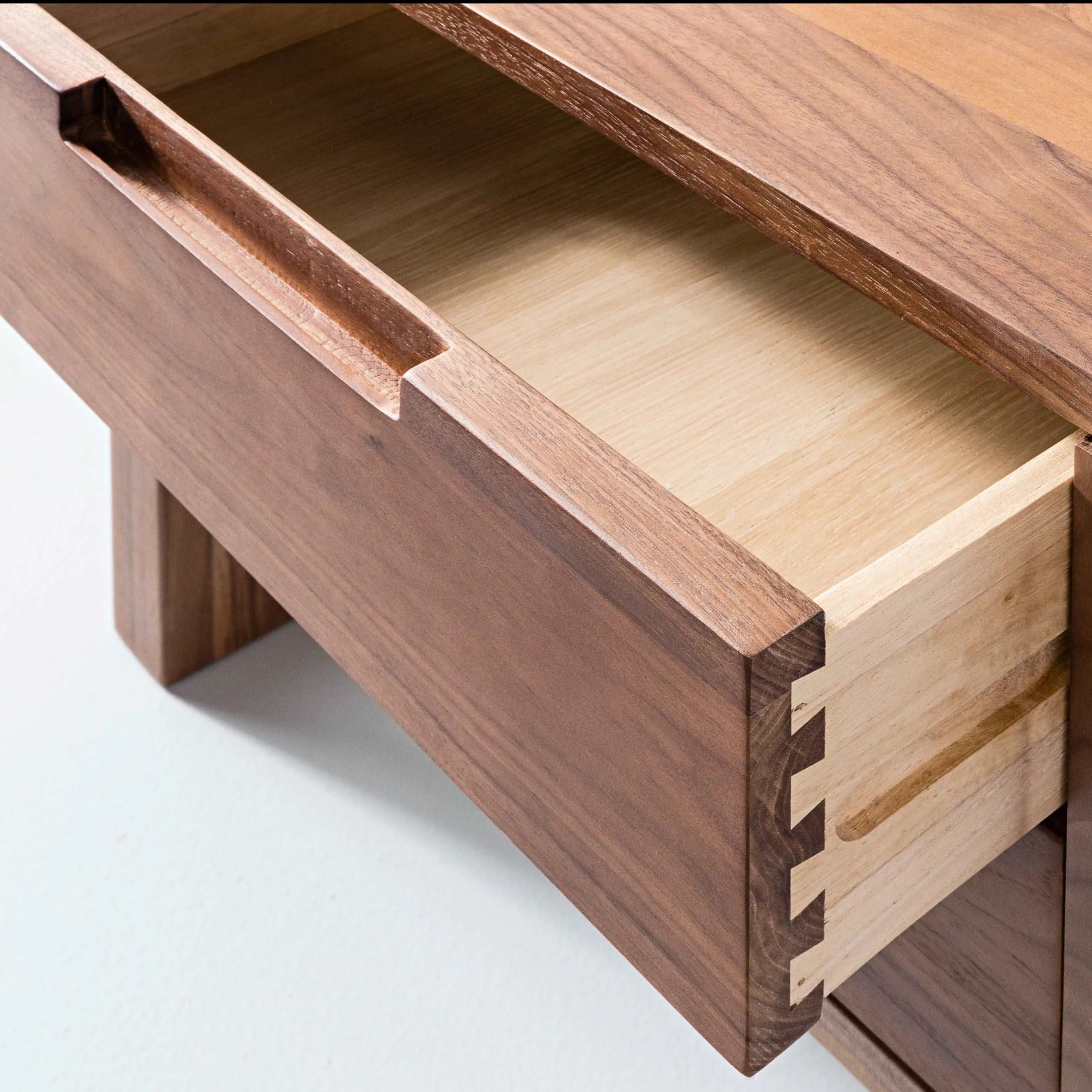 Bruno Bedside Table XL 1 Drawer 60 x 47cm Solid American Walnut