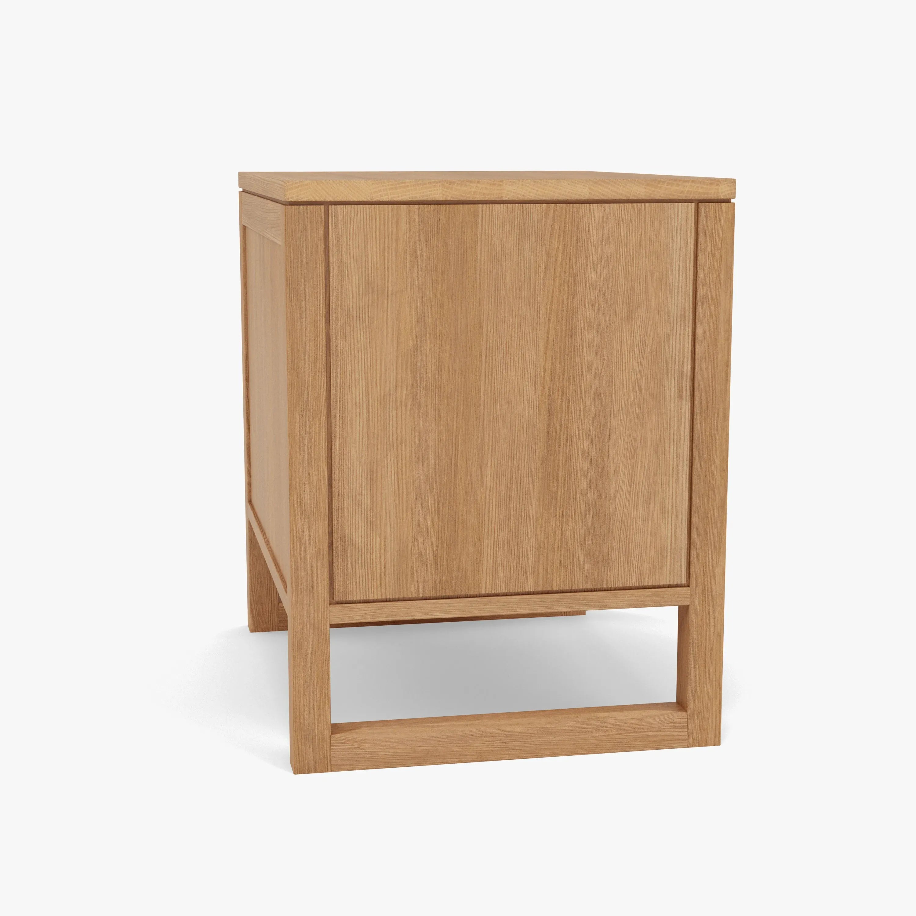 Bruno Bedside Table XL 2 Drawers 60 x 47cm Solid American Oak