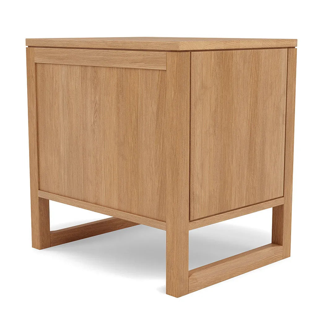 Bruno Bedside Table XL 2 Drawers 60 x 47cm Solid American Oak