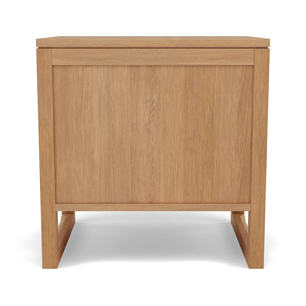 Bruno Bedside Table XL 2 Drawers 60 x 47cm Solid American Oak