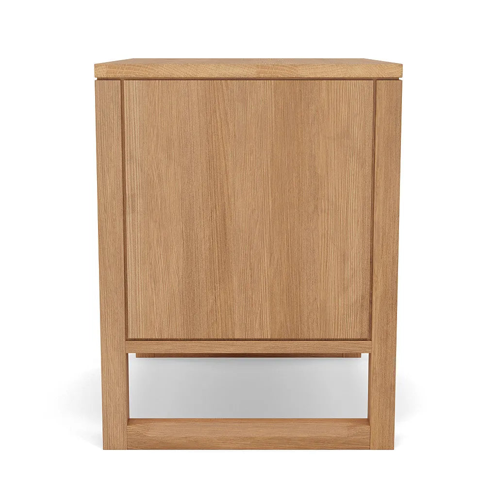 Bruno Bedside Table XL 2 Drawers 60 x 47cm Solid American Oak