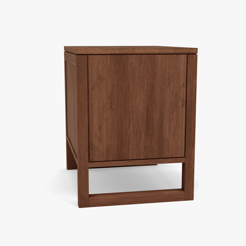 Bruno Bedside Table XL 2 Drawers 60 x 47cm Solid American Walnut