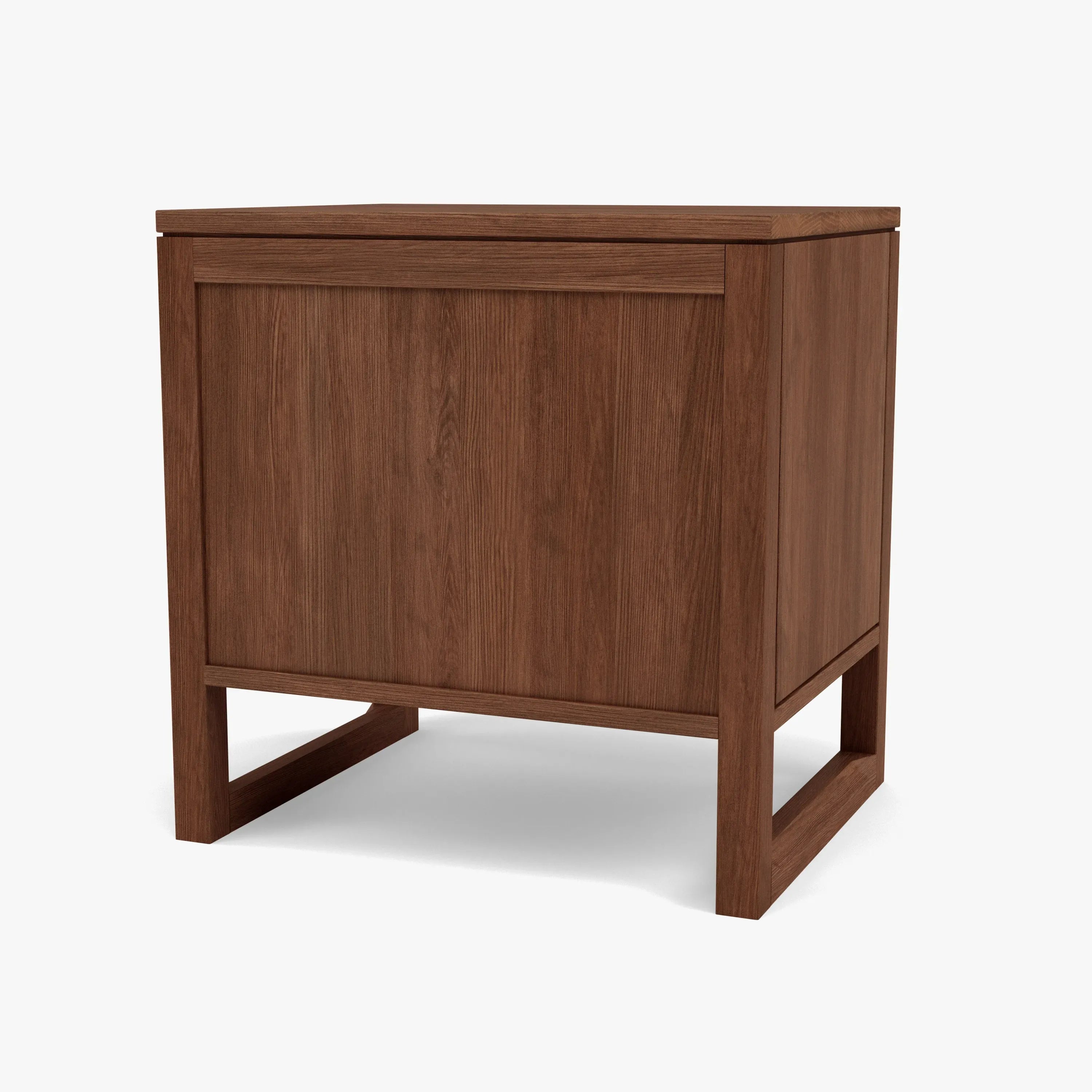 Bruno Bedside Table XL 2 Drawers 60 x 47cm Solid American Walnut