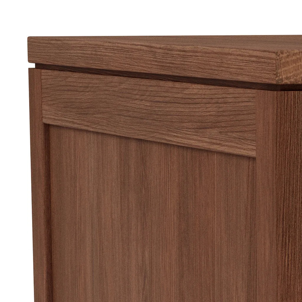 Bruno Bedside Table XL 2 Drawers 60 x 47cm Solid American Walnut
