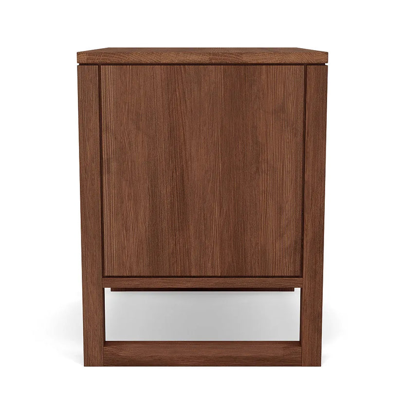 Bruno Bedside Table XL 2 Drawers 60 x 47cm Solid American Walnut