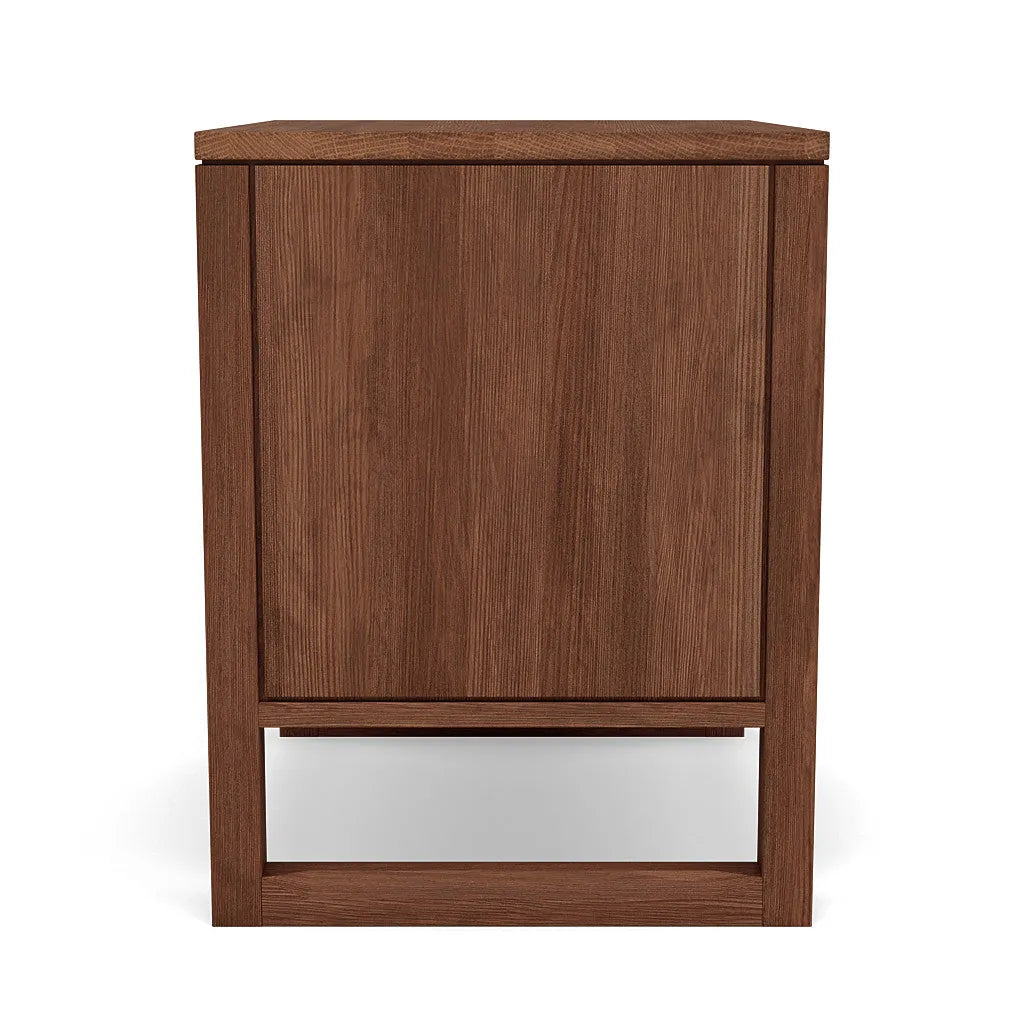 Bruno Bedside Table XL 2 Drawers 60 x 47cm Solid American Walnut