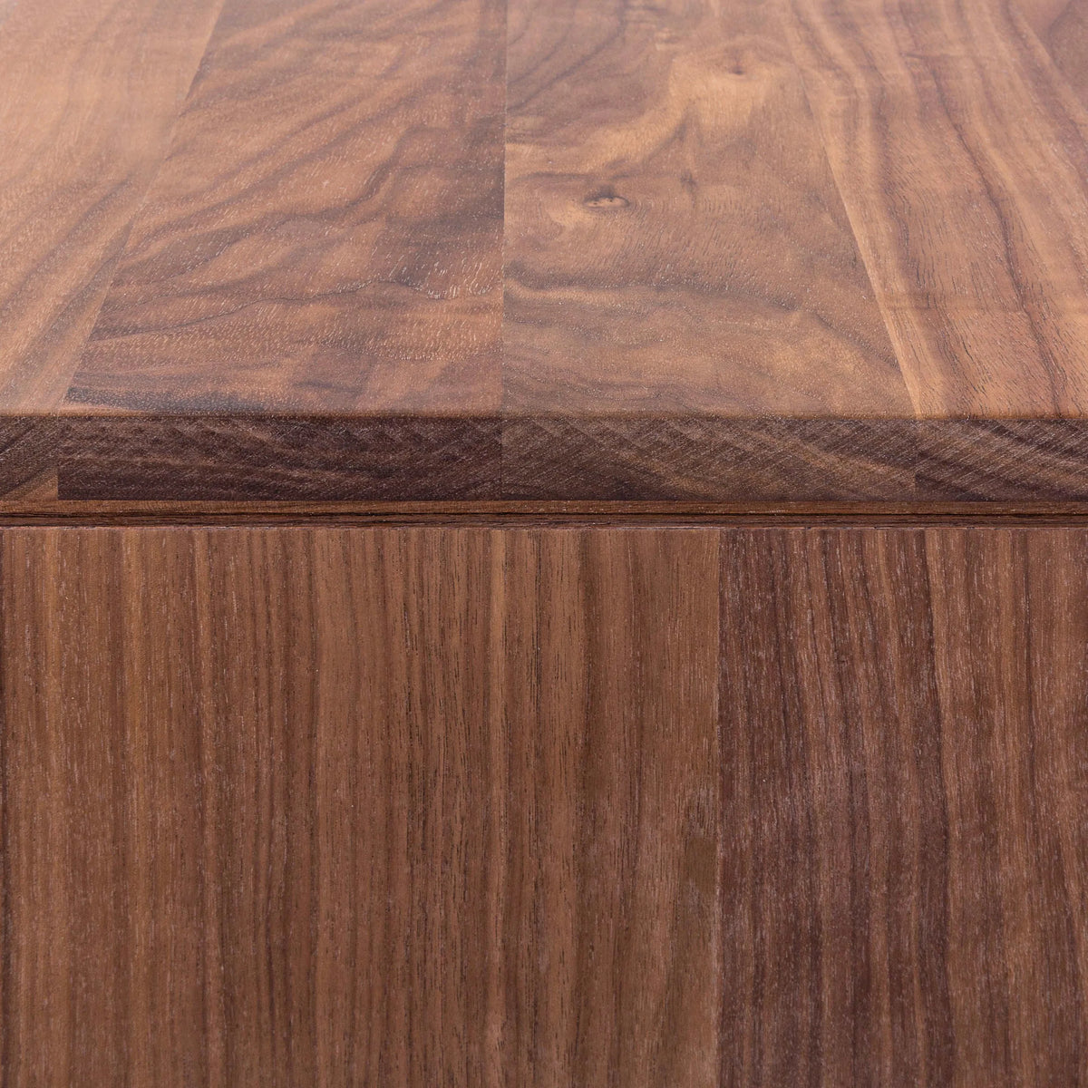 Bruno Bedside Table XL 2 Drawers 60 x 47cm Solid American Walnut