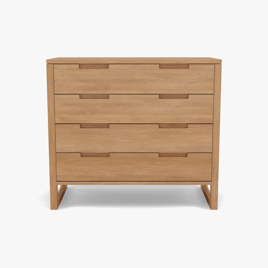 Bruno Chest 4 Drawers 100 x 48cm Solid American Oak