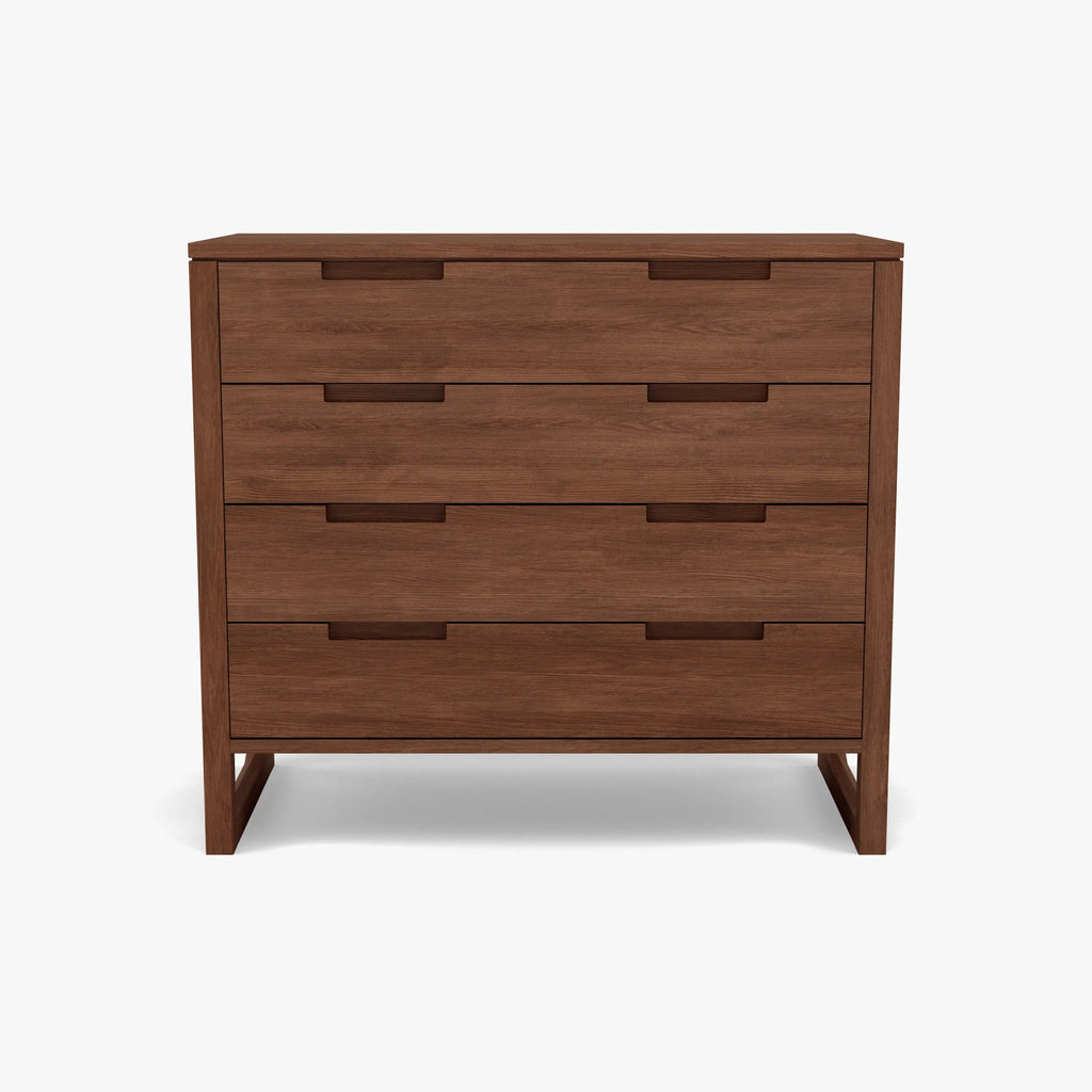 Bruno Chest 4 Drawers 100 x 48cm Solid American Walnut