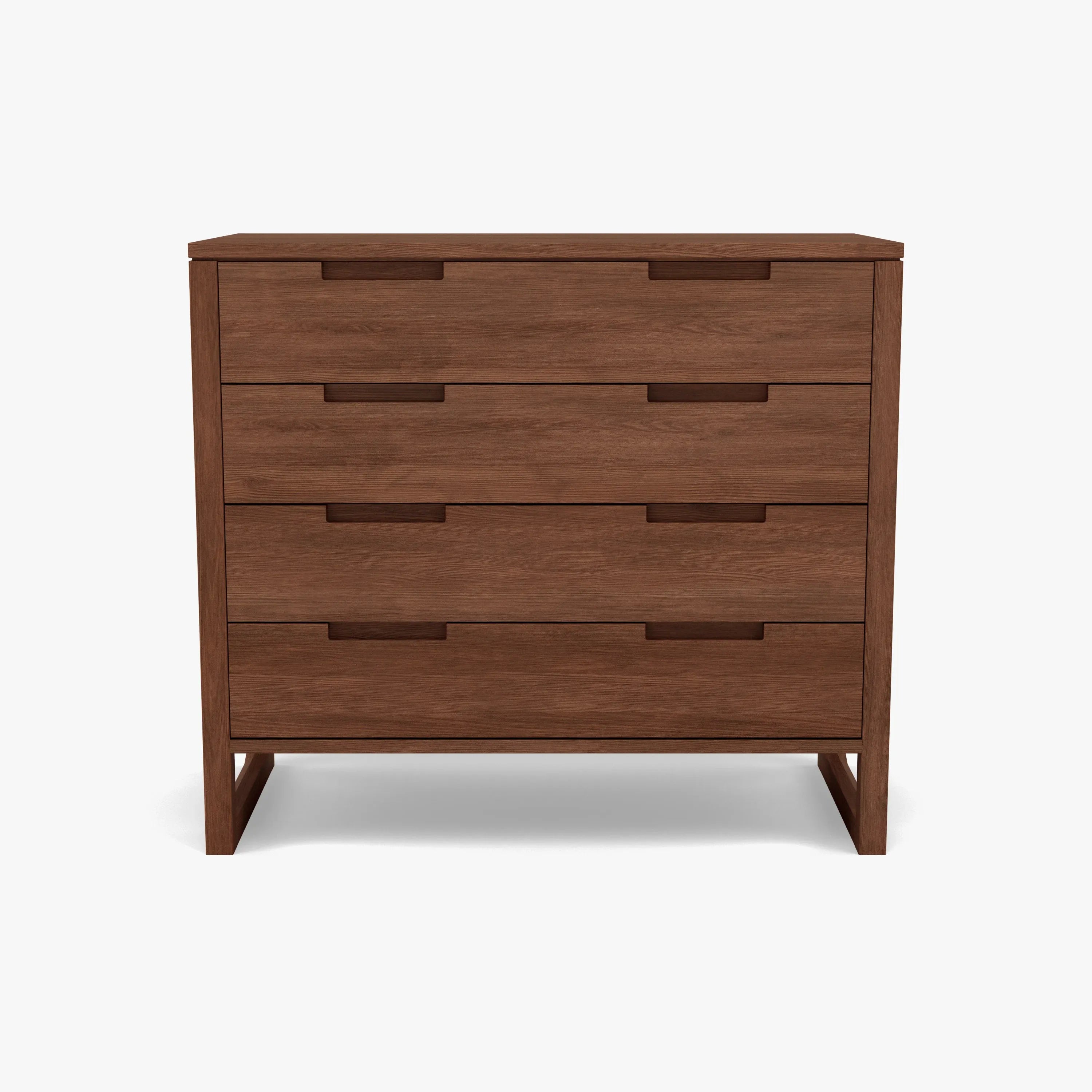 Bruno Chest 4 Drawers 100 x 48cm Solid American Walnut