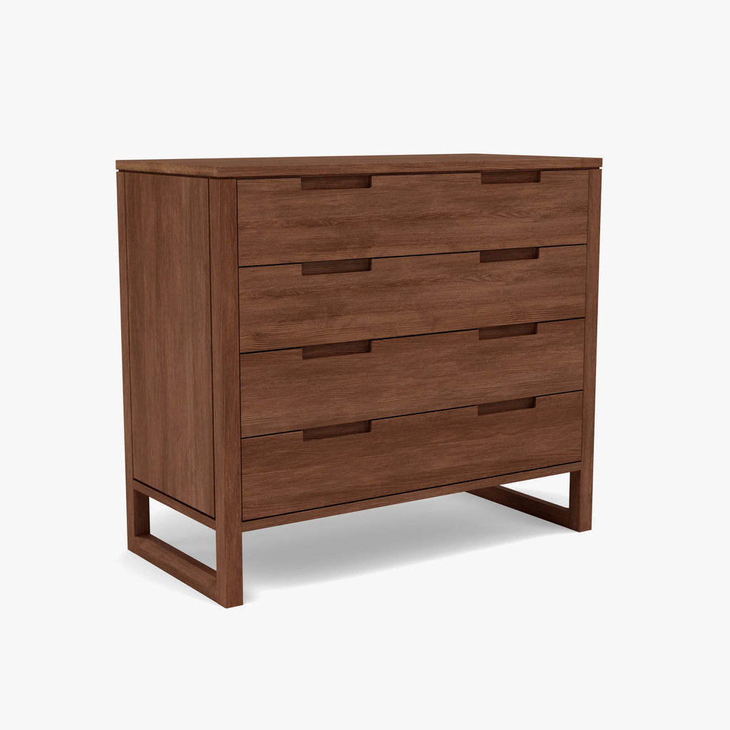 Bruno Chest 4 Drawers 100 x 48cm Solid American Walnut
