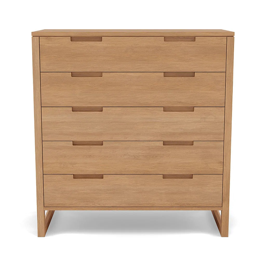 Bruno Chest 5 Drawers 110 x 52cm Solid American Oak