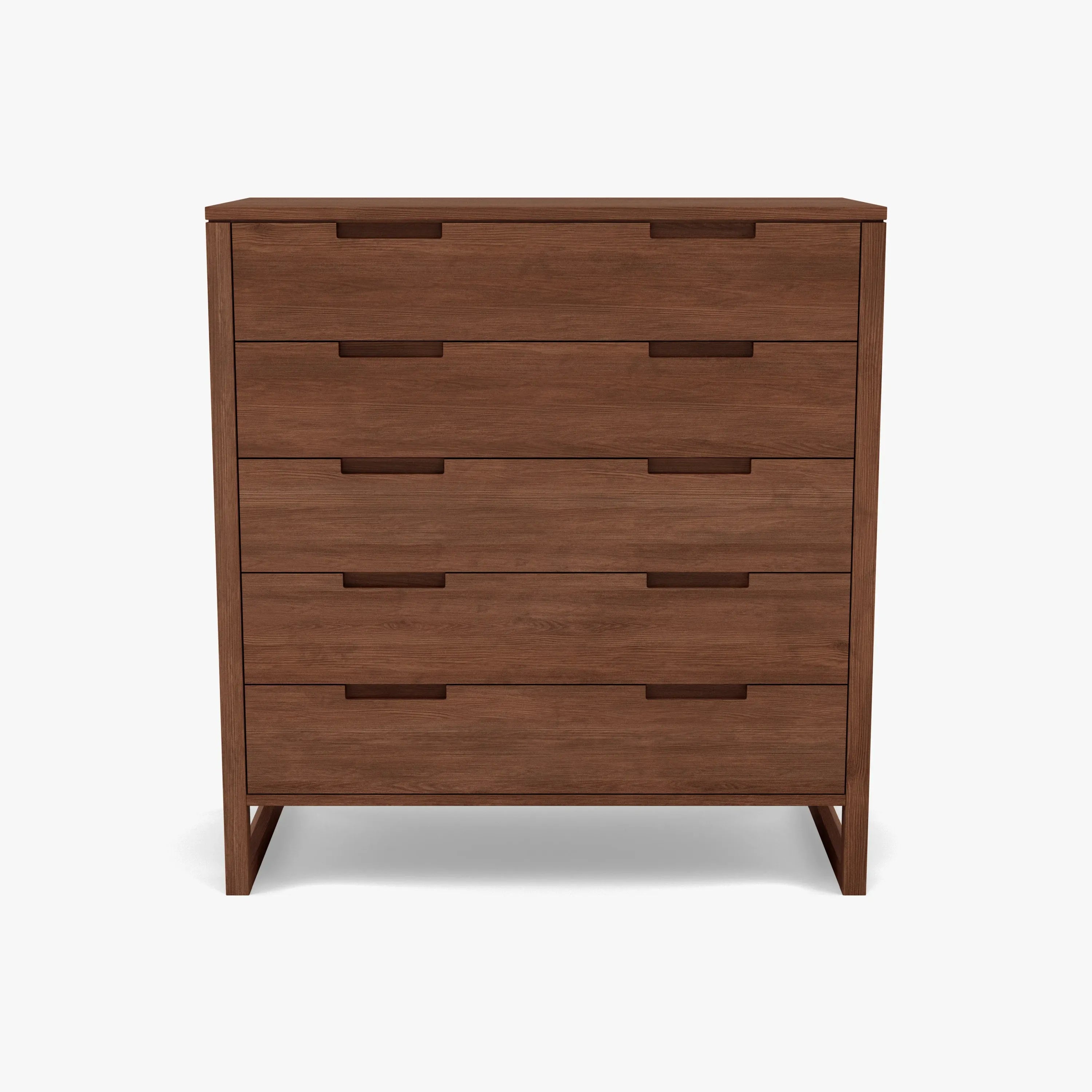 Bruno Chest 5 Drawers 110 x 52cm Solid American Walnut