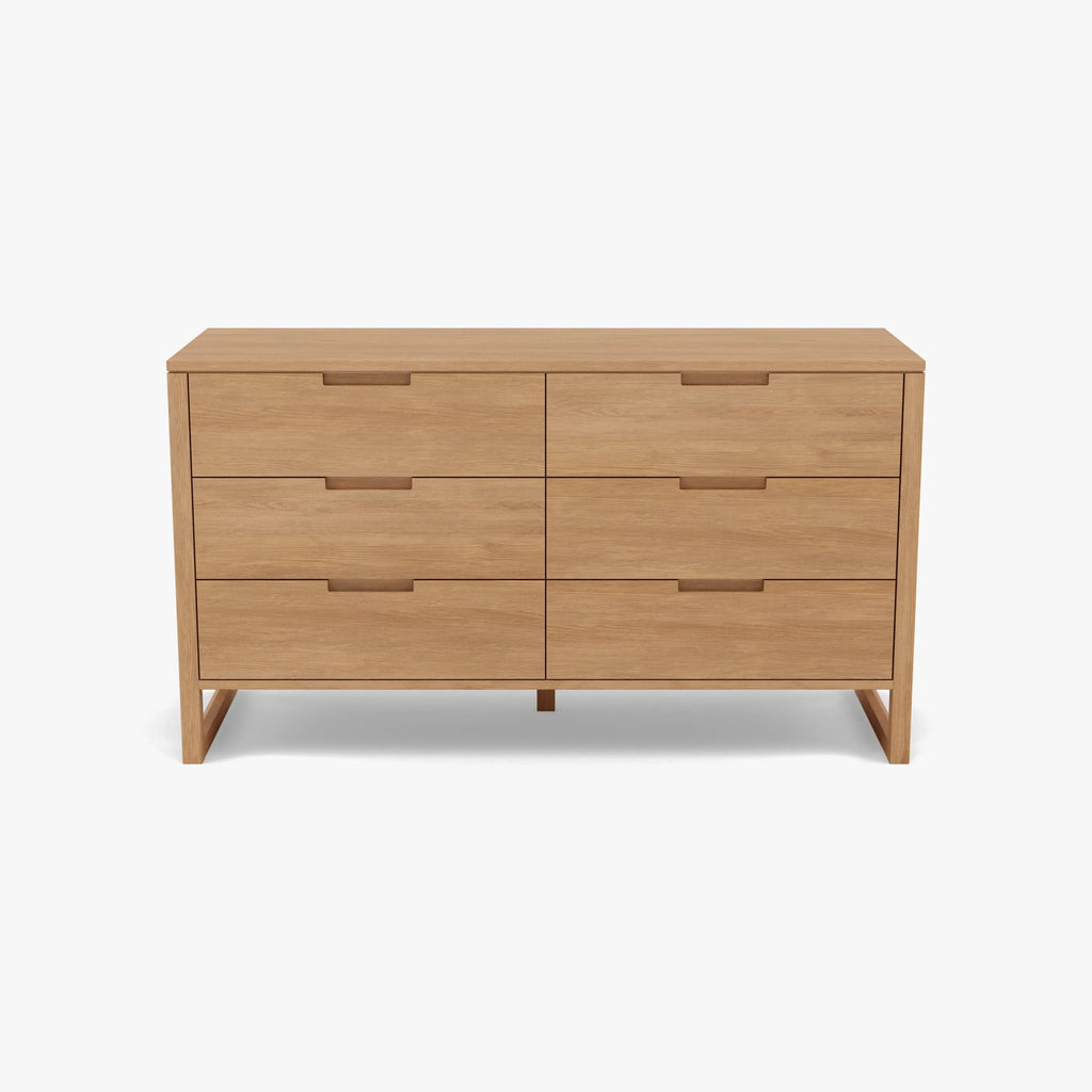 Bruno Chest 6 Drawers 150 x 52cm Solid American Oak