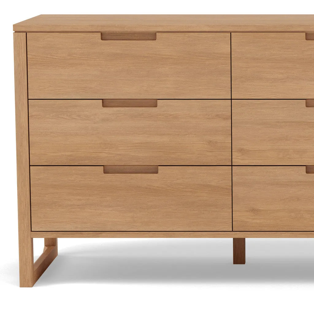 Bruno Chest 9 Drawers 200 x 52cm Solid American Oak