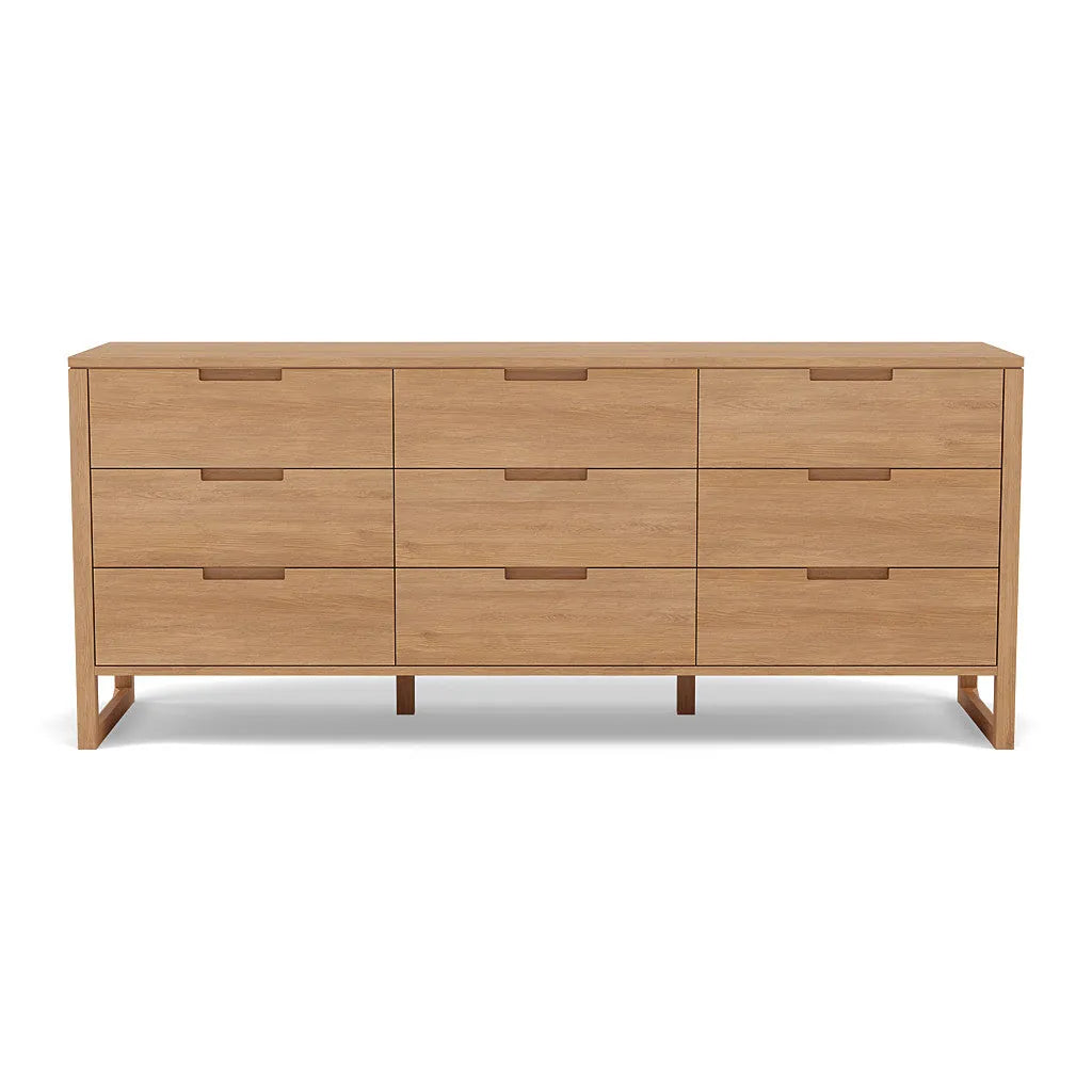 Bruno Chest 9 Drawers 200 x 52cm Solid American Oak